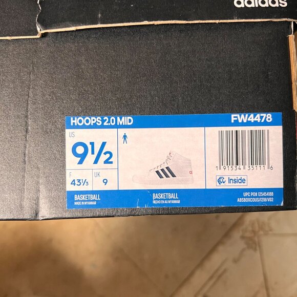 Adidas Men's Hoops 2.0 Mid Cut (Sold Out Style) - Picture 6 of 6